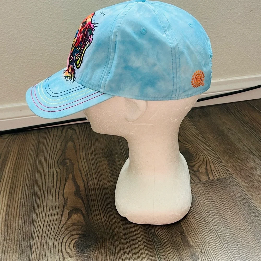 The Mountain Vibrant Dog Print Blue Cap